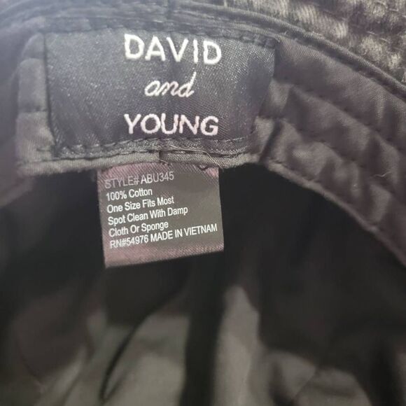 David And Young Distressed Bucket Hat Grey Cotton Y2K - Picture 6 of 6